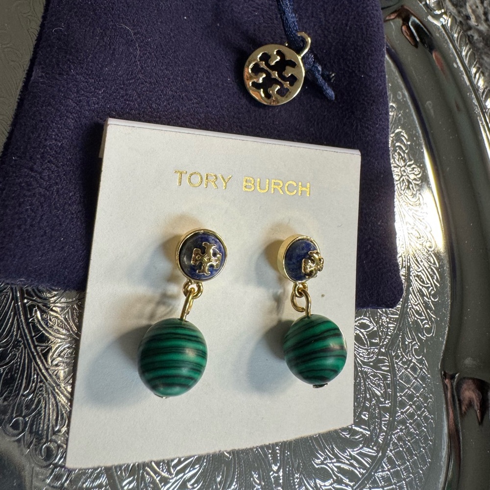 Tory Burch Pierced Earrings- NWOT with Pouch